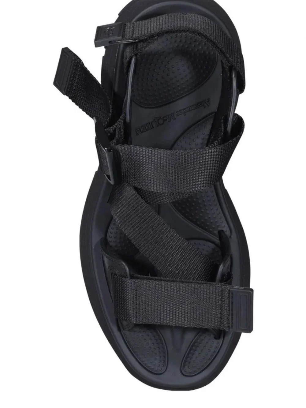 Alexander McQueen Black Sport Strap Sandals - Picture 1 of 3